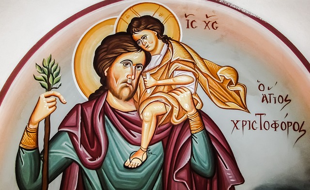 - Význam ochránce církevních hlídačů - Saint Christopher